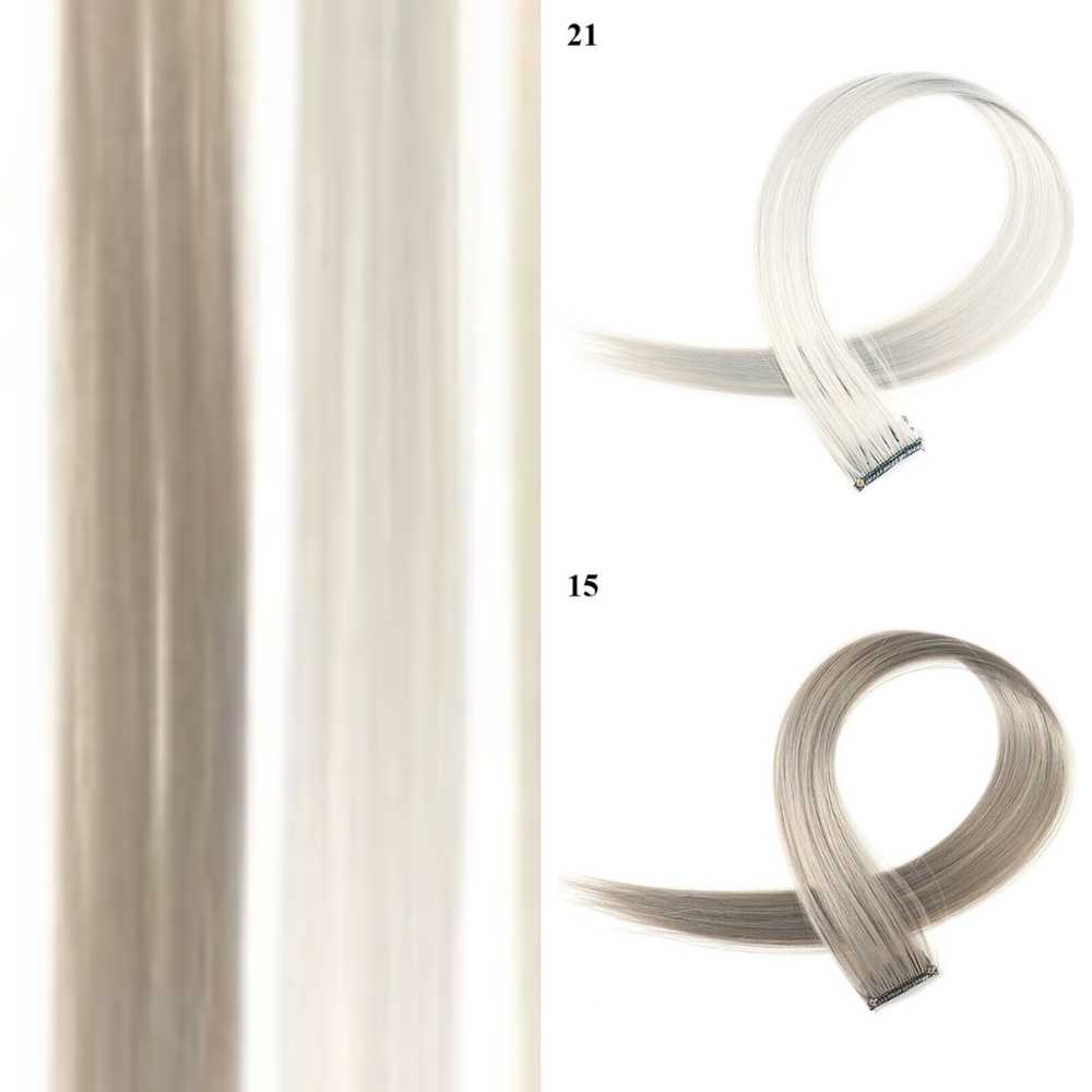 8 Pack GRAY Hair Extensions